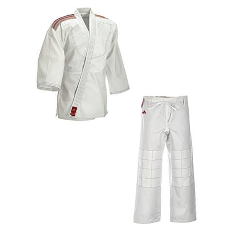 ADIDAS BJJ RESPONSE GI WHITE STRIPE RED