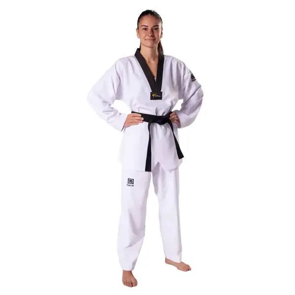 KWON Dobok Taekwondo Uniform Premiere Plus Kerah Hitam